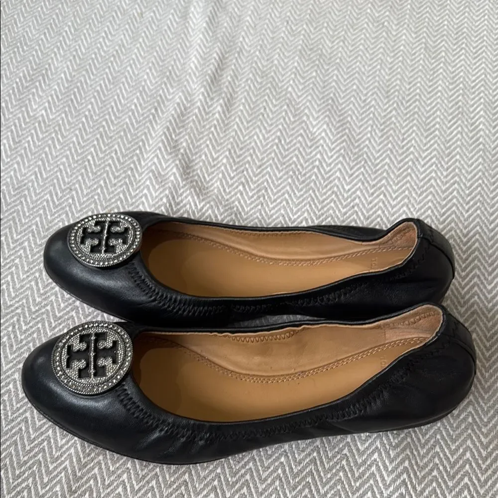 Tory Burch Black Ballet Flats 7.5